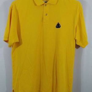 Izod Polo Shirt Size Medium Yellow Short Sleeve